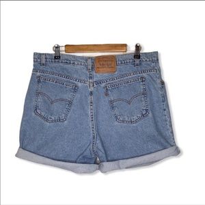 Levi’s 950 Orange Tab Denim Shorts.